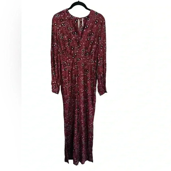Free People Some Like It Hot Jumpsuit in Rust Combo Size 2 - Picture 13 of 16